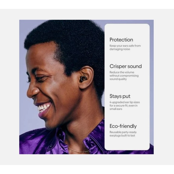 Official Loop Experience 2 Ear Plugs Certified Hearing Protection BLACK COLOR - Picture 4 of 8